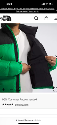 The North Face 1996 Retro Nuptse Puffer 700 Down Jacket Optic