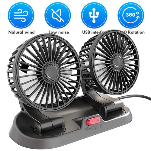 5V Ventilator Lüfter Doppellüfter KFZ Autoventilator USB Ventilator Autolüfter