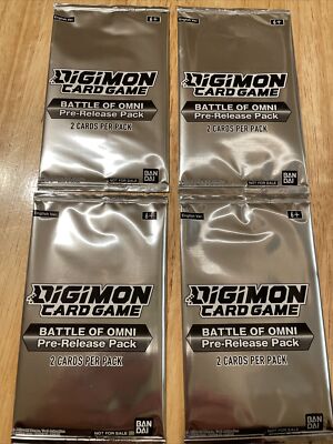 Digimon Card Game BT05 Battle of Omni Pre-Release Pack Sealed 2 Card Per  Pack | eBay