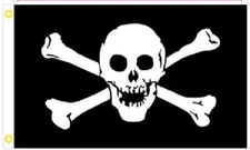 3X5 PIRATE CROSSED BONES SKULL POISON DEATH FLAG BANNER GROMMETS 100D PIRATES