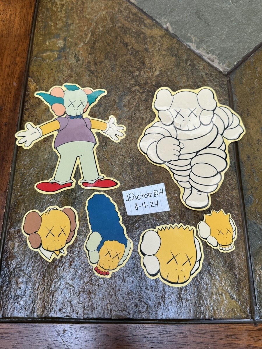 Kaws TOKYO FIRST 03-16-2001 Parco Gallery Kimpsons Sticker Set