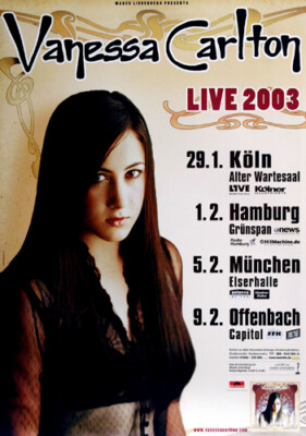 Vanessa Carlton - Be Not Nobody, Tour 2003 | Konzertplakat | Poster