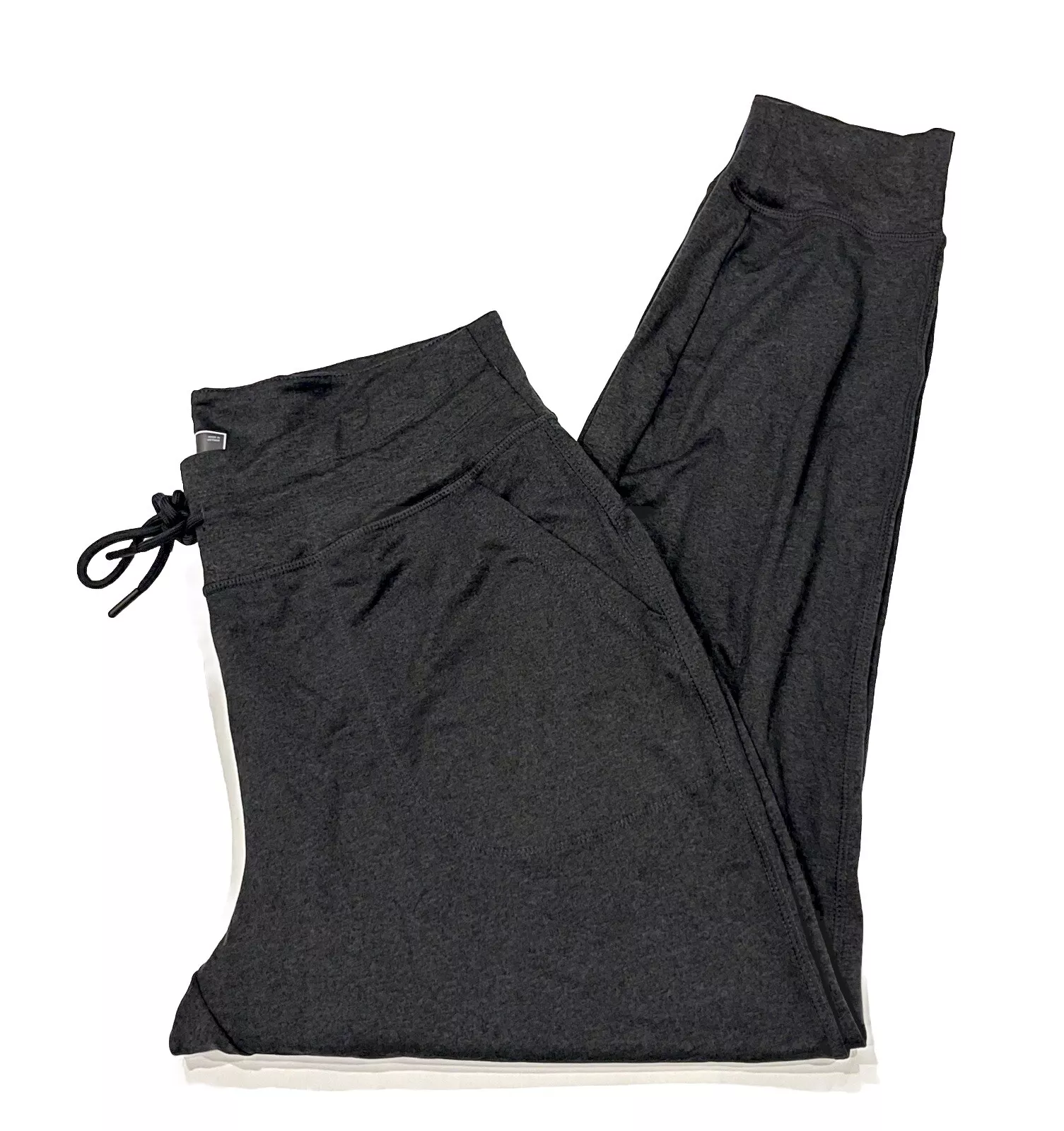 lole dark jersey knit high rise lounge cinch waist joggers pants
