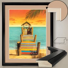 32W"x40H": TROPICANA by ROBIN RENEE HIX, DOUBLE MATTE, GLASS and FRAME