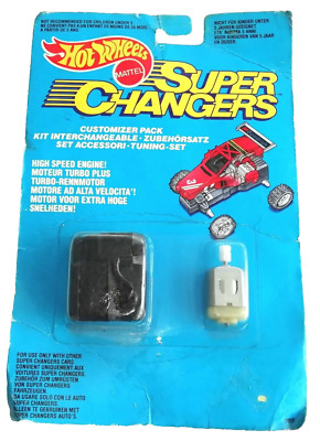 Hot Wheels SUPER CHARGERS Customizer Pack 1989 Mattel Toys Boxed New on Card.