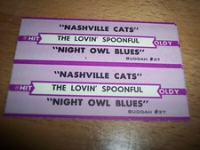 2 Lovin' Spoonful Nashville Cats / Night Owl Blues Jukebox Title Strips