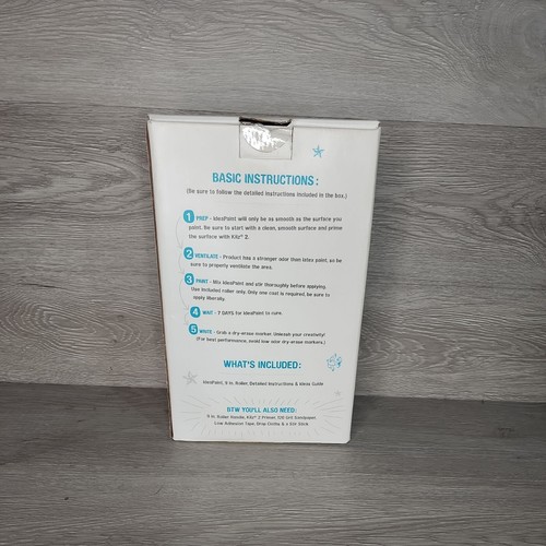 IdeaPaint Home Dry Erase White Paint 20 Square Feet Includes Paint and Roller - Picture 4 of 5
