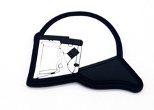 Polizei Einsatzhelm weiß Rubber Klett Patch