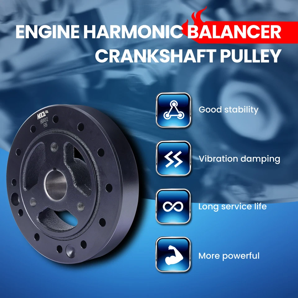 Correa serpentina equilibradora armónica para Chevrolet GMC C1500 2500 K1500 2500 90-95 Foto 3 de 4