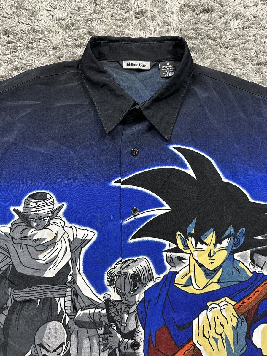 Vintage Million Guy Dragon Ball Z Fighters Goku Button Shirt
