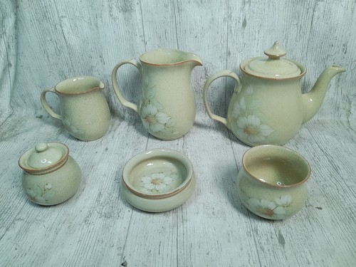 Denby Daybreak 2 pint Teapot Large Small Jug Sugar Bowl Jam Honey Breakfast Set - Bild 5 von 21