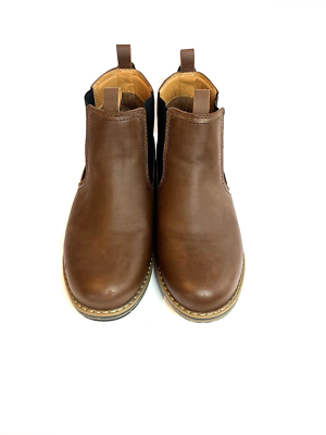 IZOD Lucas Brown Leather Pull On Chelsea Boots Men Size 8 M  display picture 2