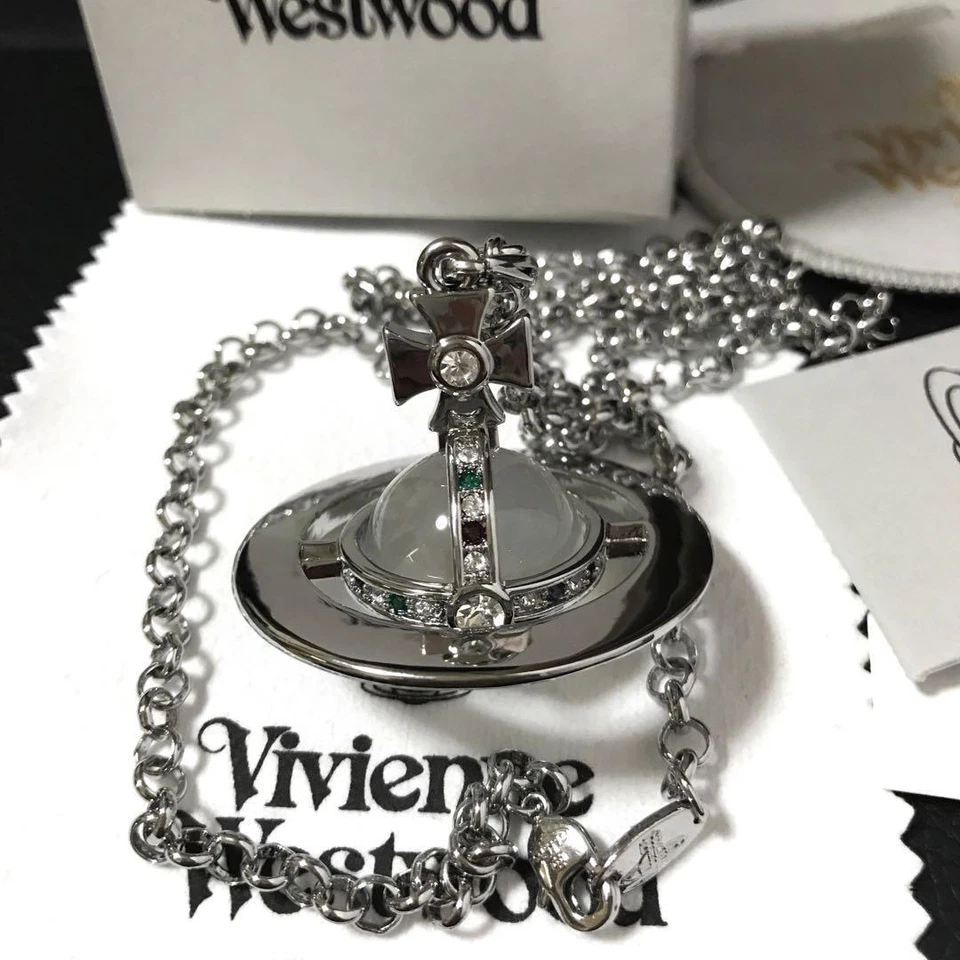 Vivienne Westwood Halskette kleine Kugel Silber klar in Box [E0151 - Bild 2 von 4