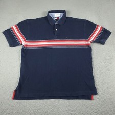 Tommy Hilfiger Polo Shirt Mens XL Blue Casual Short Sleeve 