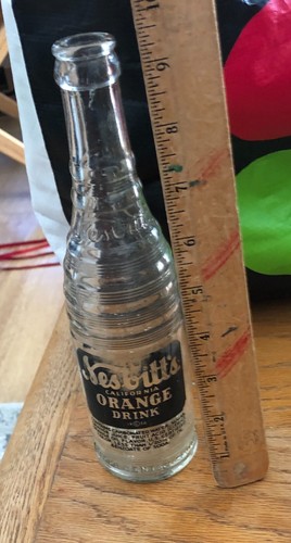 Vintage 60er Jahre Nesbitt's California Soda Glas Flasche - original bemalt ACL - Bild 9 von 9