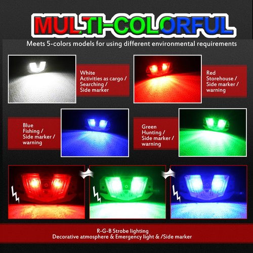 UTV Interior LED Dome Lights RGB White ATV For Polaris RZR XP4 900 1000 Ranger - Picture 2 of 19