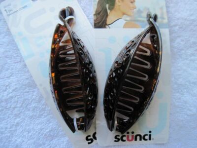 Scunci Design Plastic Secure Hinged Open Banana Comb Hair  display picture 1