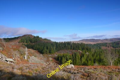 Photo 12x8 Coed Cwm Mynach Wood Llyn Cwm-mynach Golygfa dros Goed Cwm Myna c2014