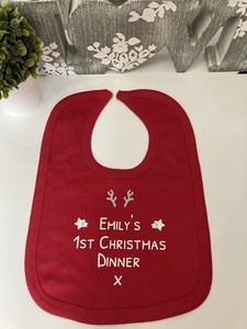 my first christmas dinner bib