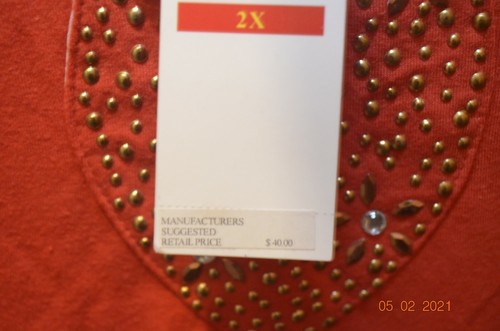 NWT KAKTUS Sleeveless Embellished Top Size 2X - Picture 5 of 5