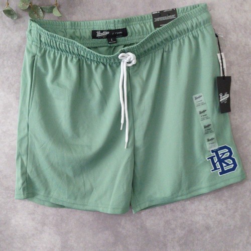 Brooklyn Cloth Mfg Co Mens 5” Stretch Shorts Green Large Pockets Drawstring