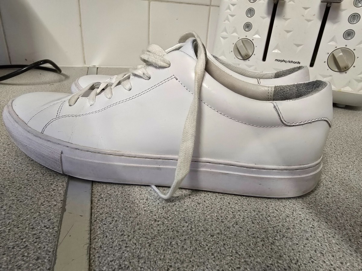 Polo Ralph Lauren Jermain II Trainers RRP £165 size7 WHITE LEATHER