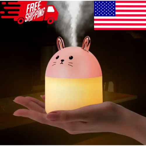 Cute Rabbit Humidifier - Quiet Mist for Bedrooms & Kids' Rooms | USB Portable US