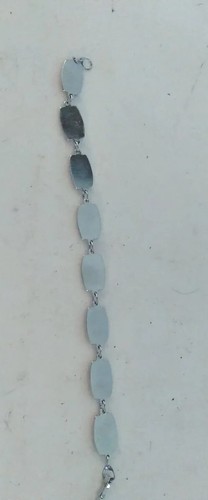 sterling silver abalone bracelet 8" snap closure  - Picture 7 of 8