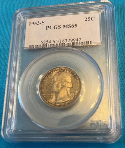 1953-S Washington Quarter PCGS MS65