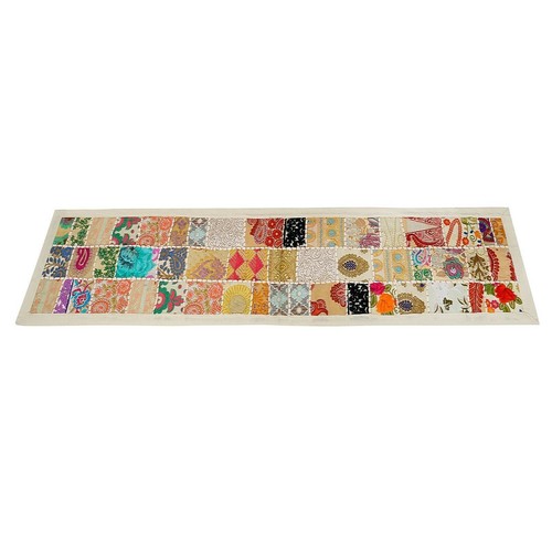 Handmade Cotton Patchwork Table Runner Embroidered Dining Table Tapestry - Picture 31 of 34