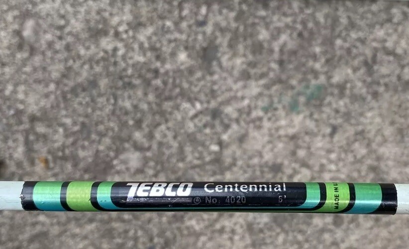 Vintage Zebco Centennial 4020 Fiberglass 2piece Casting Rod With Zebco