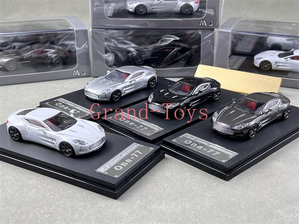 MJ 1/64 Scale Aston Martin ONE77 Black Diecast Car Model Toy Gift