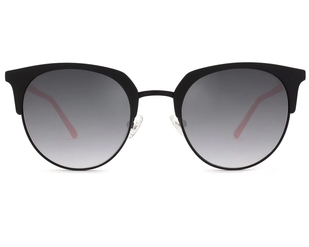 Guess GU3026 01B Matte Black Mirrored Round Plastic 