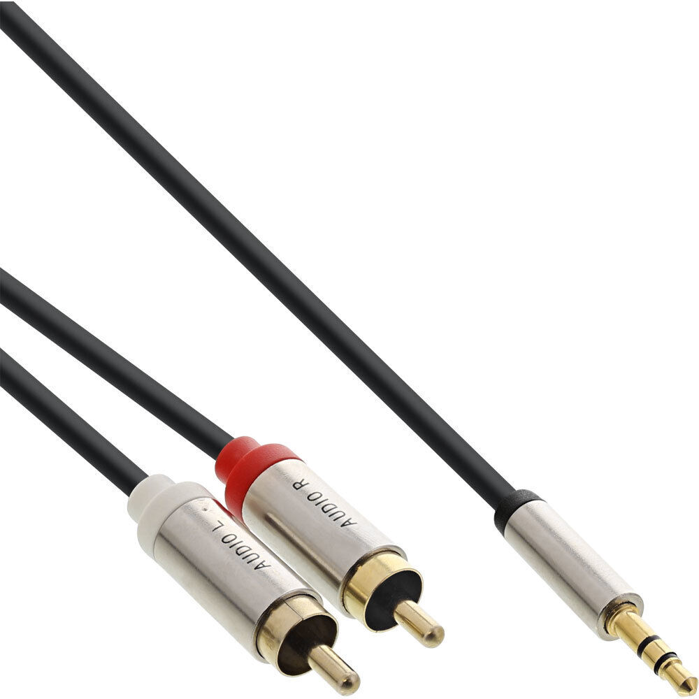 Thumbnail - Inline Slim Audio Kabel Klinke 3,5mm St An 2x Chinch St, 5m