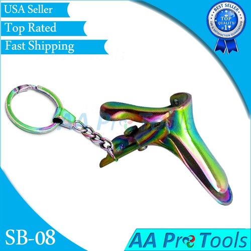 Miniature Multi Titanium Rainbow Vaginal Speculum Keychain Surgical Instruments - Picture 2 of 2