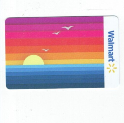 Walmart Gift Card - Rainbow Sunset on Ocean - 2022 - Collectible
