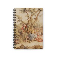 Aubusson Country Scene Spiral Notebook - Ruled Line for Creative Minds