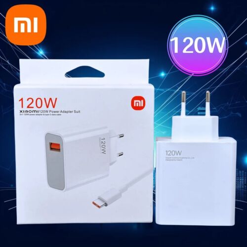 Caricabatterie originale Xiaomi 120W Turbo Fast Charge Adattatore per Redmi Note