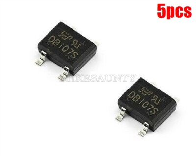5Pcs Single Phase Rectifier Bridge Smd DB107 DB107S 1A 1000V Diode Ic New lo