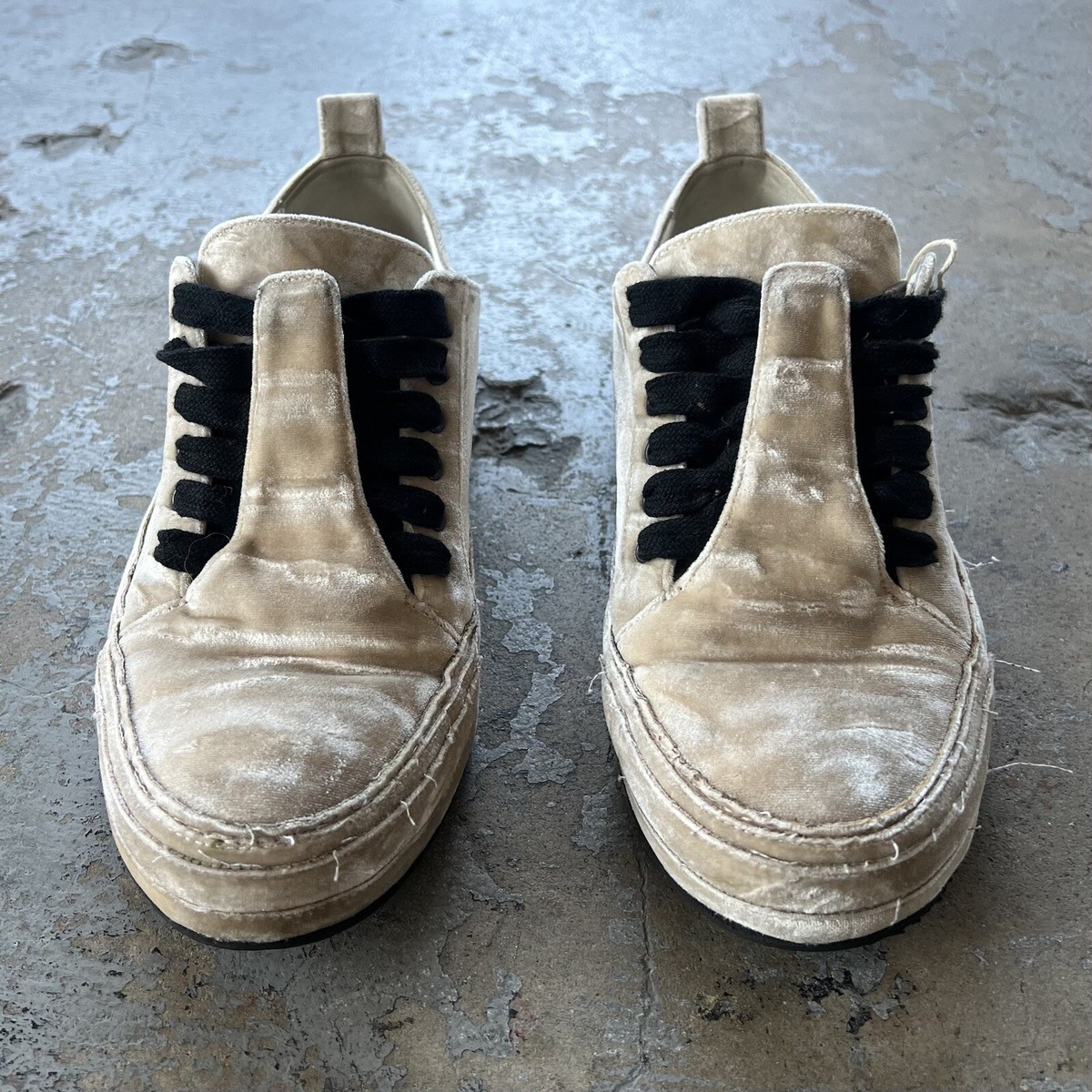 【新品】ANN DEMEULEMEESTER サイズ40 Ann Demeulemeester Crushed Velvet Sneaker Scamosciato Size
