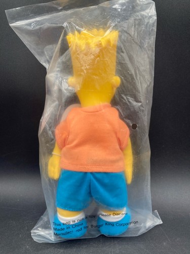 Sealed Vintage 1990 Burger King The Simpsons Bart Plush - Picture 4 of 5