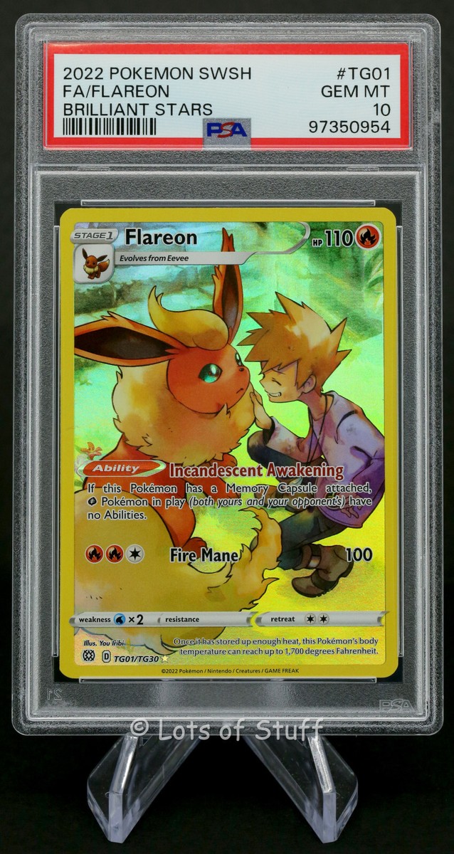 PSA 10 GEM MINT Flareon Trainer Galley Holo Rare Brilliant PSA 10 GEM MINT Flareon Trainer Galley Holo Rare Brilliant