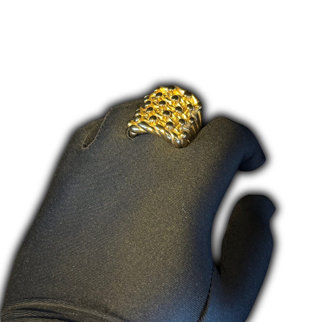 Huge XL Keeper ring stainless steel waterproof gold plated 14kt gold