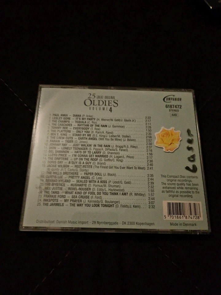 Musik Cd 25 Great Original Oldies Volume 4 / Gebraucht - Bild 3 von 3