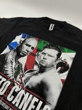 Canelo Alvarez vs Miguel Cotto Fight Boxing Double Sided Shirt Size Medium 2015