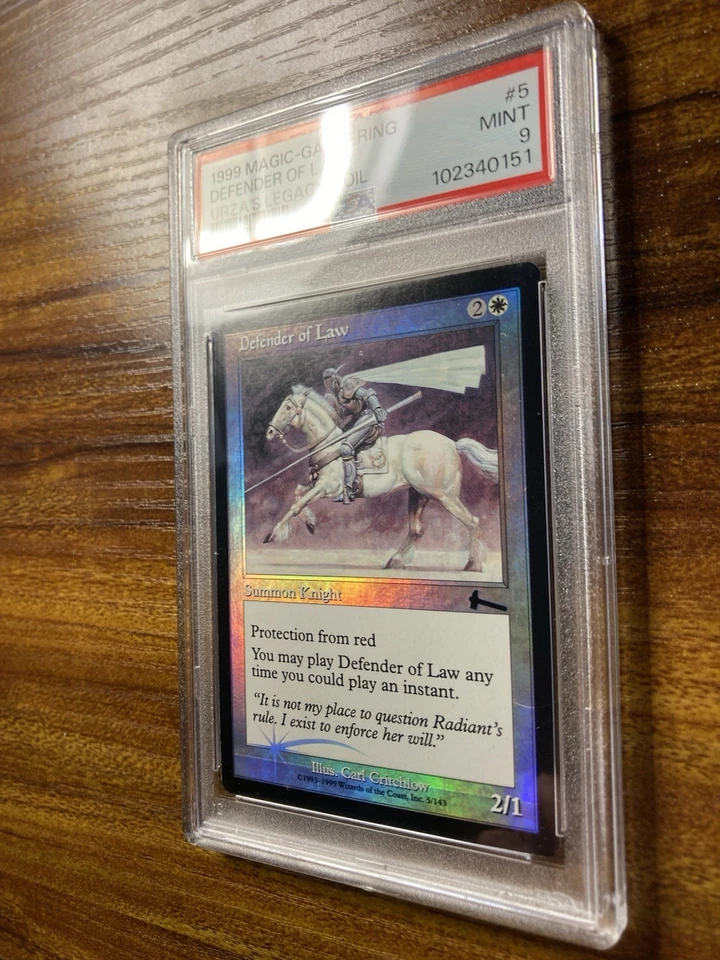 MTG✨DEFENDER OF LAW FOIL✨Urza’s Legacy PSA 9 MINT Creature CRITCHLOW Art POP 1 ! - Image 4 of 4