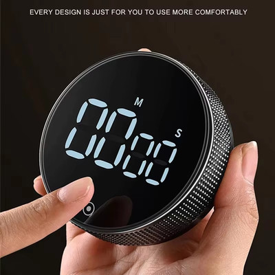 DINRGO Magnetic Kitchen Timer Digital Rotary Countdown Cooking Stopwatch