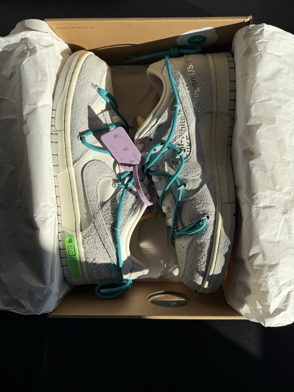 OFF WHITE X NIKE Nike x Off White Dunk Low lotto 36