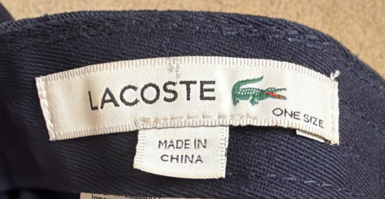 Lacoste Navy Blue Baseball Cap USA Flag Crocodile Logo Adjustable Hat Cap thumbnail 7