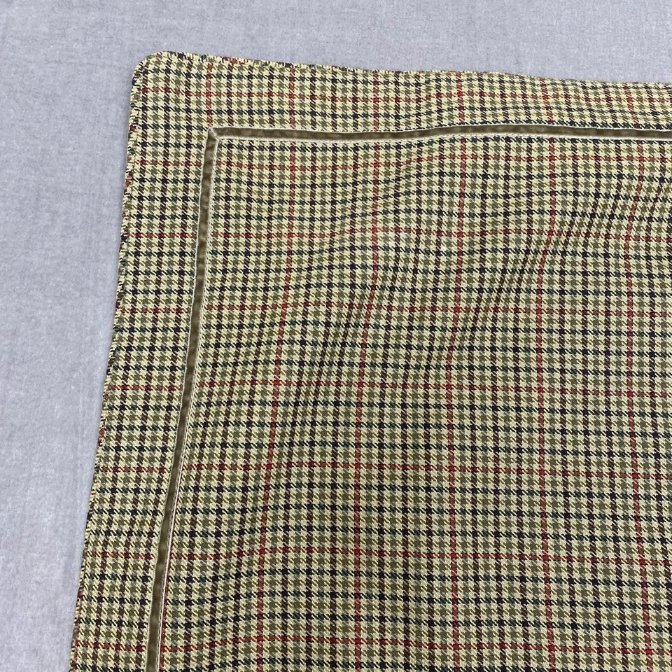 Chaps Ralph Lauren Pata de Gallo Euro Sham 100% Algodón Heritage Dinero Antiguo Cuadros Foto 3 de 4